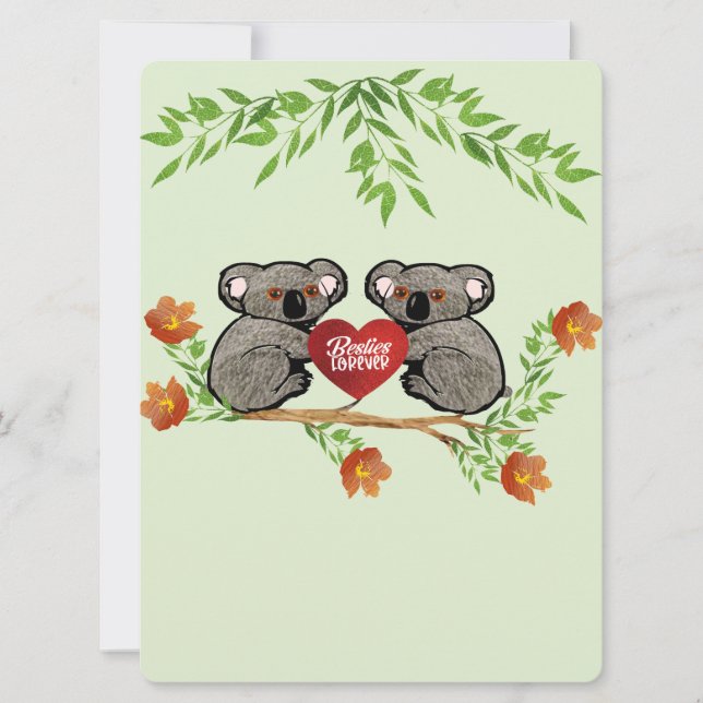 Besties Forever Feiertagskarte (Vorderseite)