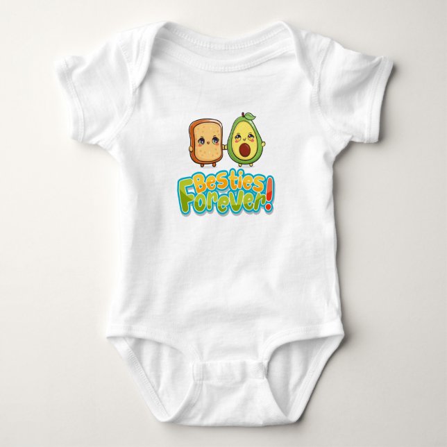 Besties Forever Feinschmecker Baby Bodysuit Baby Strampler (Vorderseite)