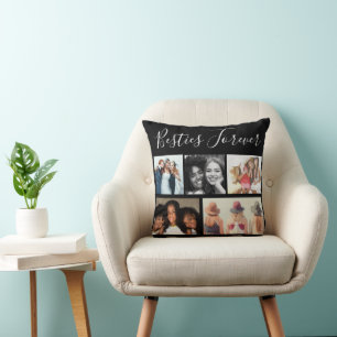 "Besties Forever Five Fotos Collage Kissen