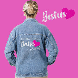 Besties Forever heart individuellen Namen Jeansjacke