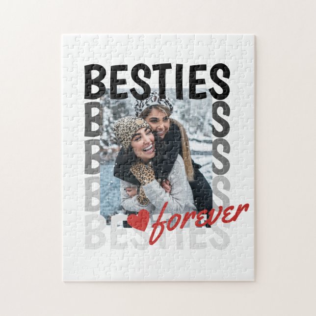 Besties Forever Ombre Typografy Foto Overlap (Vertikal)