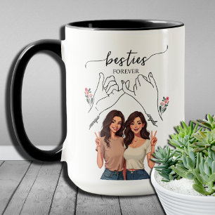 Besties Forever Pinky-Versprechen Custom Tasse