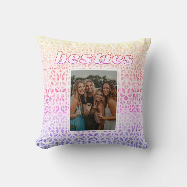 Besties Foto Beste Freundschaft Kissen (Vorderseite)