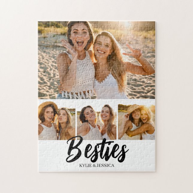 Besties Foto Collage Personalisiert (Vertikal)
