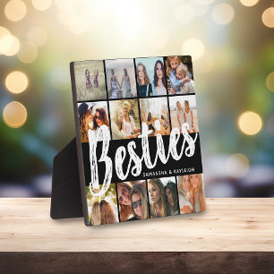 BESTIES, Fotocollage & Namen   BFF Fotoplatte