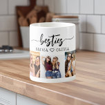 Besties Friends 3 Foto Collage Keepake Kaffeetasse<br><div class="desc">Feiern Sie Ihre Freundschaft mit den Besties Friends 3 Foto Collage Keepake. Dieser personalisierte Sake zeigt schön eine Collage von drei hochgeschätzten Fotos, die unvergessliche Momente mit Ihren besten Freunden einfangen. Mit Sorgfalt und hochwertigen Materialien ist es eine perfekte Ergänzung zu jedem Raum und dient als tägliche Erinnerung Ihrer besonderen...</div>