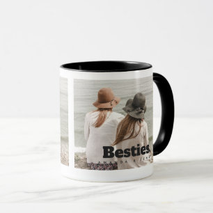 Besties Friendship Names & One Foto Coffee Tasse