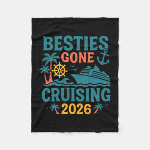 Besties Gone Cruising 2026 Mädchen passende Frauen Fleecedecke