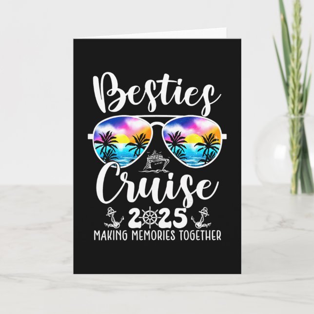 Besties-Kreuzfahrt 2025 passende Freunde-Gruppe Cr Karte (Vorderseite)