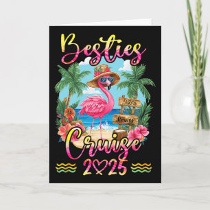Besties Kreuzfahrt 2025 Tie Dye Flamingo Kreuzfahr Karte