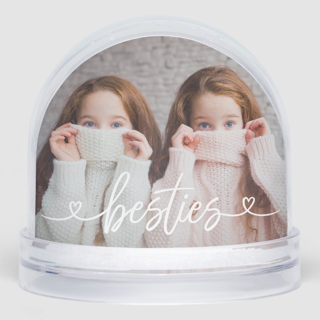 Besties Love Hearts Photo personnalisée (Avant)