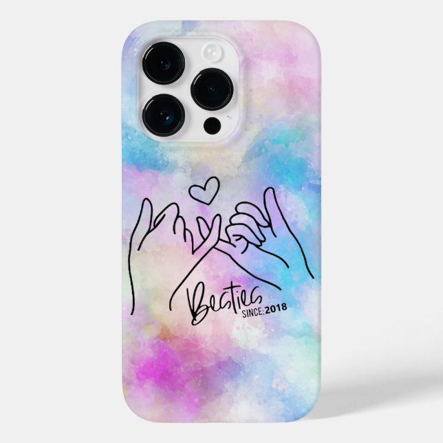 Besties Matching Custom Iphone 14 Pro Case (Rückseite)