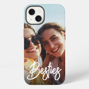 Besties Modern Schrift Beste Freunde Foto iPhone Hülle