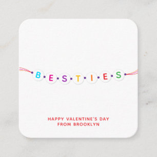 Besties niedlich Freundschaftsbracelet Valentinsta Begleitkarte