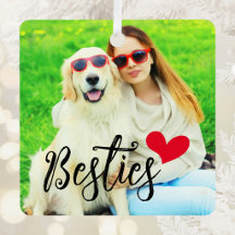 Besties Niedlich Hund Mama Rotes Herz Foto