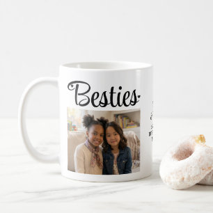 BESTIES Personalisierte 2-Foto-Then-Now-Beste-Freu Kaffeetasse