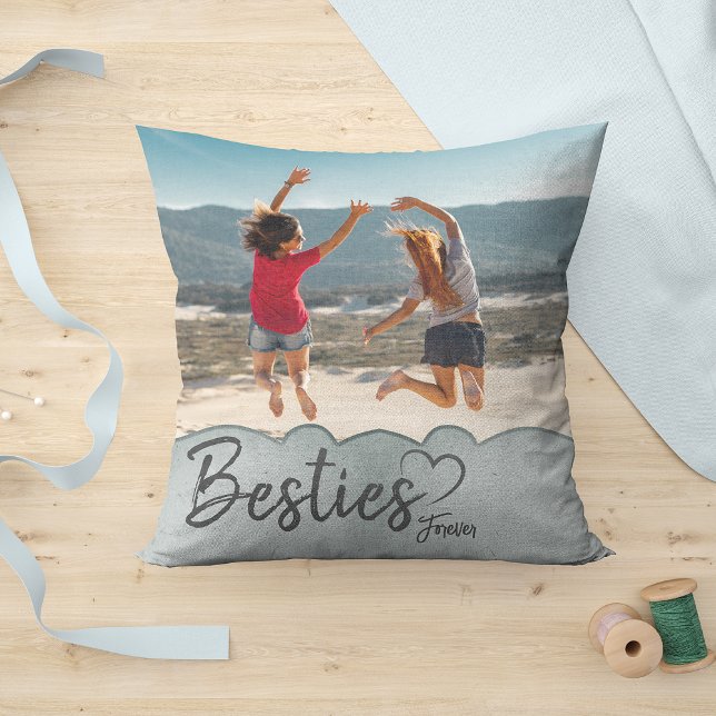 Besties Pour Jamais Photo Jeu Oreiller (Créateur téléchargé)