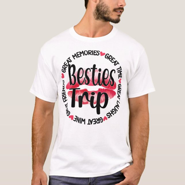 Besties Trip Best Friend Vacation Travel Girls T-Shirt (Vorderseite)