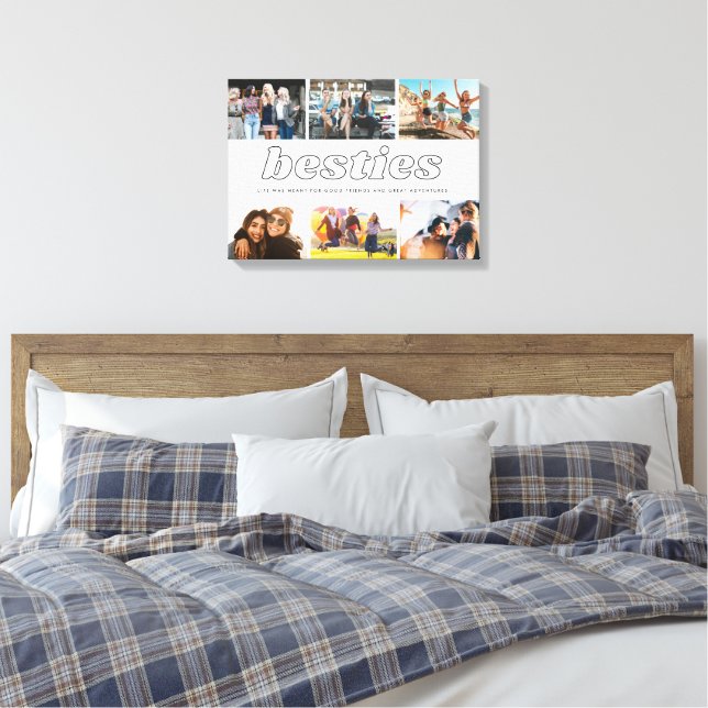 Besties Zitat Foto Freundschaft Leinwanddruck (Insitu (Schlafzimmer))