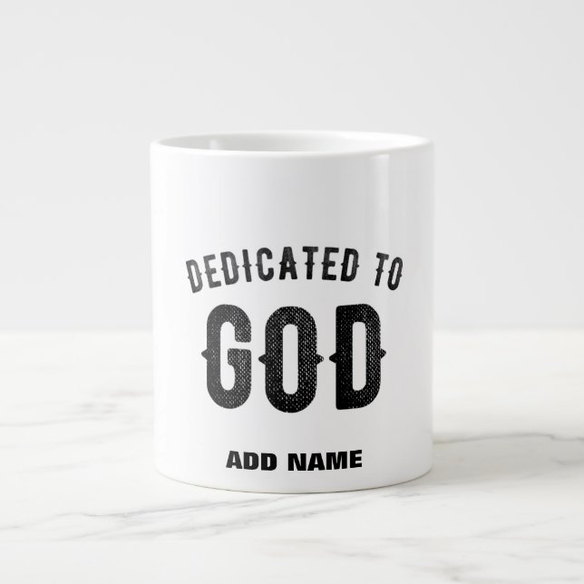 BESTIMMT AUF COOLEN KUNDENSCHWARZTEXT Jumbo-Tasse (Vorderseite)