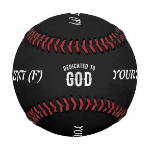 BESTIMMT AUF GOTT KUNSTBAR COOL WEISS TEXT BASEBALL