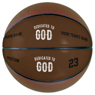 BESTIMMT AUF GOTT KUNSTBAR COOL WEISS TEXT BASKETBALL