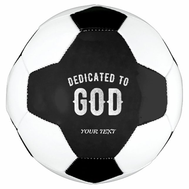 BESTIMMT AUF GOTT KUNSTBAR COOL WEISS TEXT FUßBALL (Vorderseite)