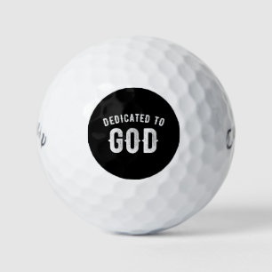 BESTIMMT AUF GOTT KUNSTBAR COOL WEISS TEXT GOLFBALL