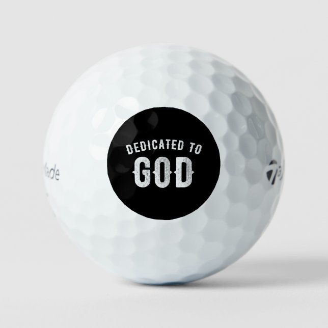 BESTIMMT AUF GOTT KUNSTBAR COOL WEISS TEXT GOLFBALL (Vorderseite)