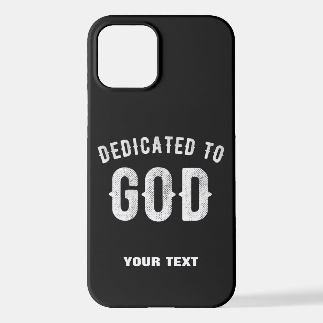 BESTIMMT AUF GOTT KUNSTBAR COOL WEISS TEXT iPhone 12 HÜLLE (Rückseite)