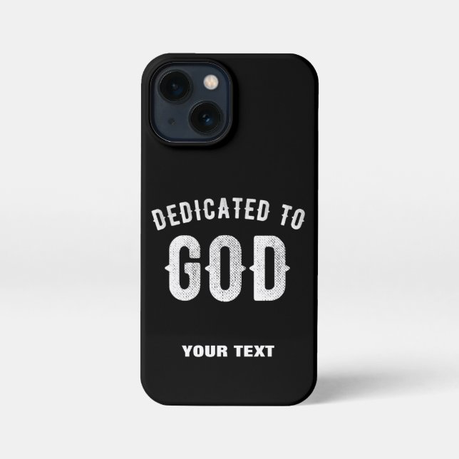 BESTIMMT AUF GOTT KUNSTBAR COOL WEISS TEXT iPhone 13 MINI HÜLLE (Rückseite)