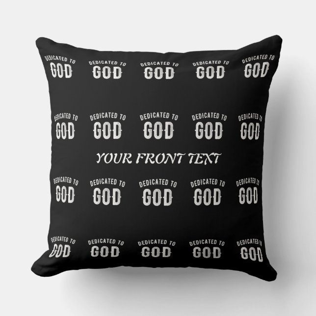 BESTIMMT AUF GOTT KUNSTBAR COOL WEISS TEXT KISSEN (Vorderseite)