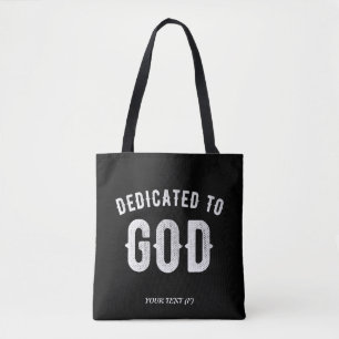 BESTIMMT AUF GOTT KUNSTBAR COOL WEISS TEXT TASCHE