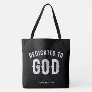 BESTIMMT AUF GOTT KUNSTBAR COOL WEISS TEXT TASCHE