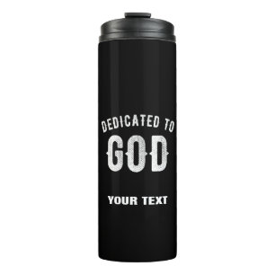 BESTIMMT AUF GOTT KUNSTBAR COOL WEISS TEXT THERMOSBECHER