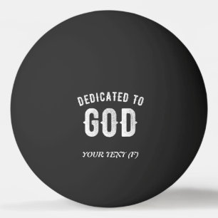 BESTIMMT AUF GOTT KUNSTBAR COOL WEISS TEXT TISCHTENNISBALL