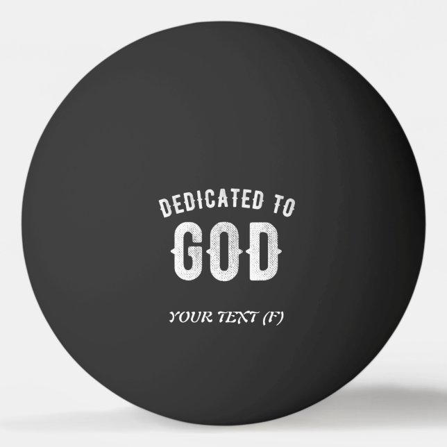BESTIMMT AUF GOTT KUNSTBAR COOL WEISS TEXT TISCHTENNISBALL (Vorderseite)