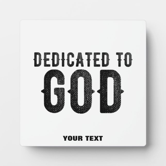 BESTIMMT AUF GOTT-KUNSTBARE COOLE SCHWARZE TEXT FOTOPLATTE (Vorderseite)