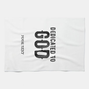BESTIMMT AUF GOTT-KUNSTBARE COOLE SCHWARZE TEXT GESCHIRRTUCH