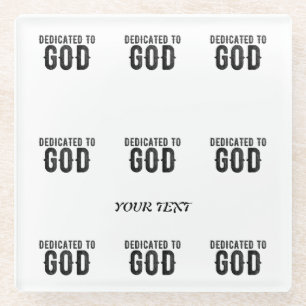 BESTIMMT AUF GOTT-KUNSTBARE COOLE SCHWARZE TEXT GLASUNTERSETZER