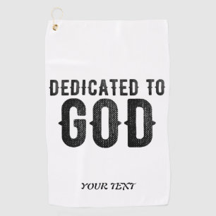 BESTIMMT AUF GOTT-KUNSTBARE COOLE SCHWARZE TEXT GOLFHANDTUCH