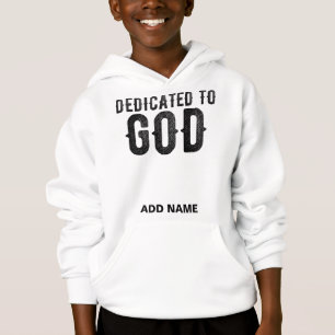 BESTIMMT AUF GOTT-KUNSTBARE COOLE SCHWARZE TEXT HOODIE
