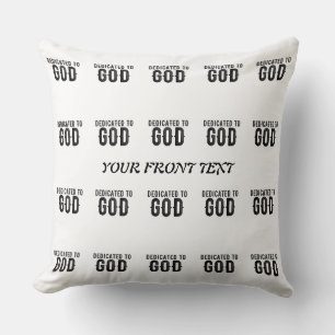 BESTIMMT AUF GOTT-KUNSTBARE COOLE SCHWARZE TEXT KISSEN