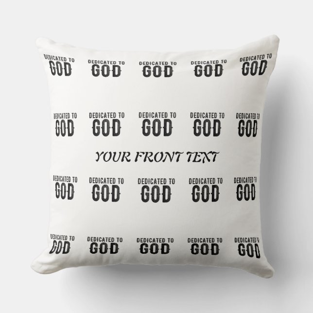BESTIMMT AUF GOTT-KUNSTBARE COOLE SCHWARZE TEXT KISSEN (Vorderseite)