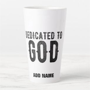 BESTIMMT AUF GOTT-KUNSTBARE COOLE SCHWARZE TEXT MILCHTASSE