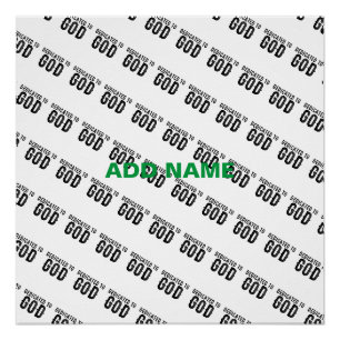 BESTIMMT AUF GOTT-KUNSTBARE COOLE SCHWARZE TEXT POSTER