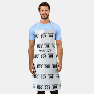 BESTIMMT AUF GOTT-KUNSTBARE COOLE SCHWARZE TEXT SCHÜRZE