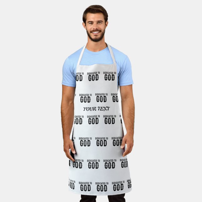 BESTIMMT AUF GOTT-KUNSTBARE COOLE SCHWARZE TEXT SCHÜRZE (Getragen)
