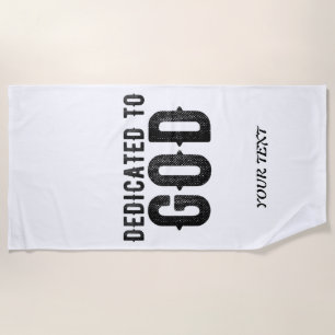 BESTIMMT AUF GOTT-KUNSTBARE COOLE SCHWARZE TEXT STRANDTUCH