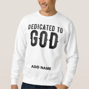 BESTIMMT AUF GOTT-KUNSTBARE COOLE SCHWARZE TEXT SWEATSHIRT